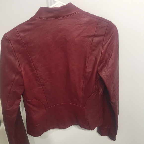 Red leather jacket - Picture 2 of 3